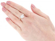 Floral Diamond Ring Antique wearing