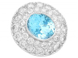 Large Aquamarine and Diamond Earrings  