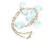 Large Aquamarine and Gold Necklace UK