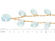 Large Aquamarine and Gold Necklace UK