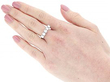 1.46 ct Five Stone Diamond Ring Vintage Wearing Image