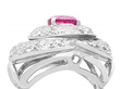 Pink Sapphire and Diamond Ring