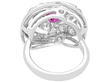 Vintage Pink Sapphire and Diamond Ring 1940s 