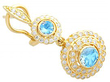Aquamarine and Diamond Earrings