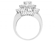 18k White Gold Diamond Cluster Ring