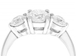Brilliant Cut Diamond Trilogy Ring