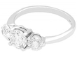 brilliant cut three stone diamond ring