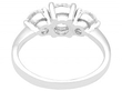 three stone diamond ring brilliant cut back