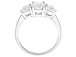 three stone diamond ring brilliant cut side