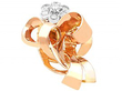 Floral Diamond Drop Earrings Rose Gold