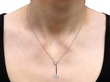 Antique Diamond Drop Necklace wearing