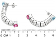 Diamond and Gemstone Drop Earrings Outside Reverse