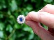 Sapphire and Diamond Cluster Ring