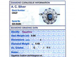 Independent Diamond Grading Card