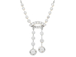 2 Drop Diamond Necklace Antique