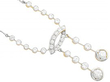 2 Drop Diamond Necklace Antique
