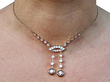 2 Drop Diamond Necklace Antique