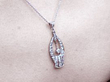 Art Deco Diamond Pendant Necklace UK Wearing Image