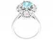 Vintage White Gold Aquamarine Engagement Ring