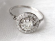 Halo Diamond Cluster Ring