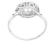 Platinum Art Deco Diamond Cluster Ring 