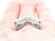 Diamond Dress Ring in White Gold Being Worn