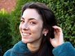Ruby and Diamond Antique Earrings Wearing