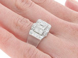 Multi Stone Diamond Dress Ring Wearing Side On 