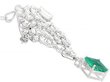 Zambian Emerald Brooch with Diamonds