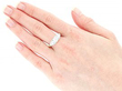 H Colour Diamond Trilogy Ring On the Hand