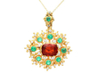 Gold Garnet Antique Pendant