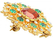 Antique Garnet brooch side