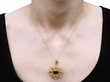 Gold Garnet Antique Pendant Wearing Image
