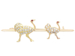 Diamond Bird Bar Brooch for Sale