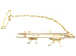 Diamond Bird Bar Brooch