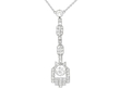 Art Deco Diamond Pendant Platinum