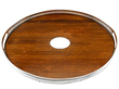 Antique Wood and Silver Tray with Handles