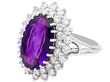 8 Carat Diamond Amethyst Ring Vintage