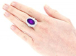 8 Carat Amethyst Ring Vintage Wearing 