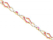 Side of Edwardian Ruby and Diamond Bracelet 