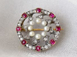 Ruby Circular Brooch