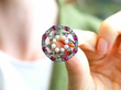 Wearing Ruby Circular Brooch