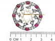 Victorian Ruby and Pearl Brooch Size 