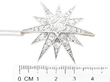 Diamond Star Brooch Victorian with Ruler