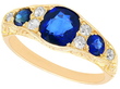 Sapphire Diamond Gold Dress Ring