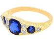 Sapphire Diamond Gold Dress Ring