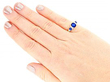Sapphire Diamond Gold Dress Ring Wearing Image