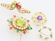 Peridot Gemstone Brooches
