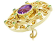 Amethyst Brooch in Yellow Gold