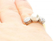 Diamond Trilogy Ring on the Hand